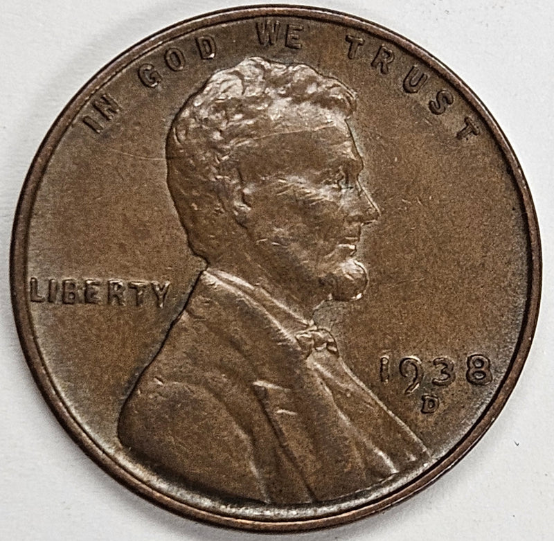 1938-D Lincoln Cent . . . . Choice About Uncirculated