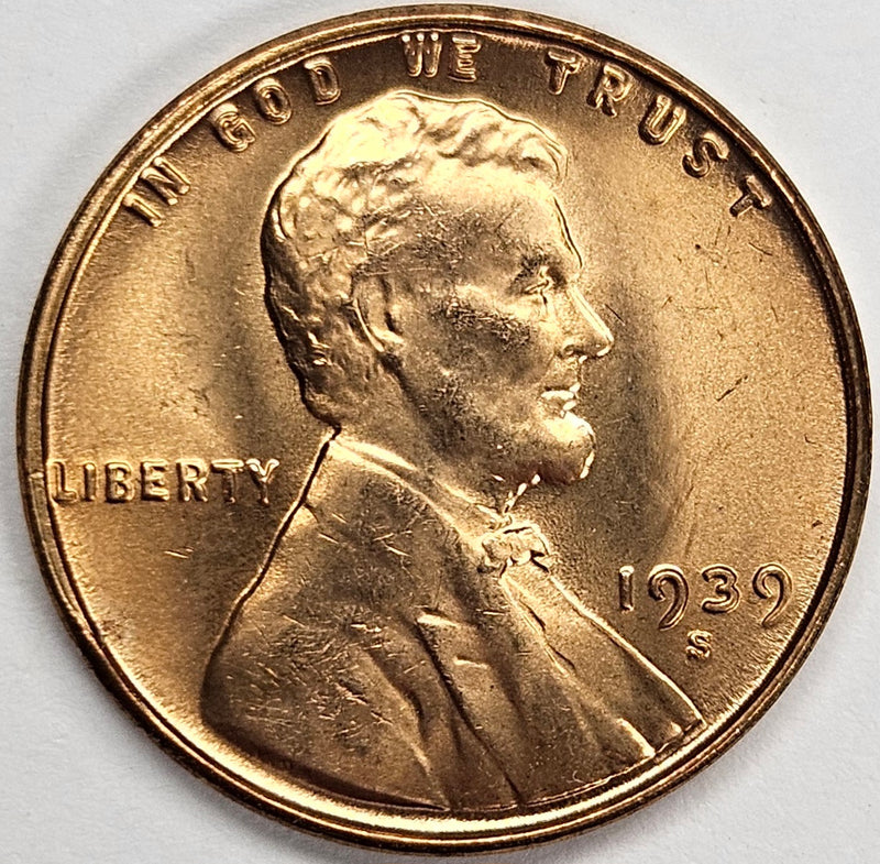 1939-S Lincoln Cent . . . . Superb BU Red