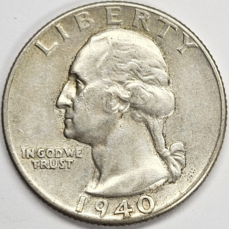 1940 Washington Quarter . . . . Choice About Uncirculated