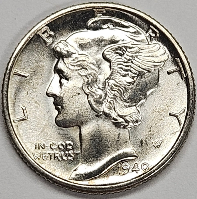 1940-D Mercury Dime . . . . Choice BU Full Bands