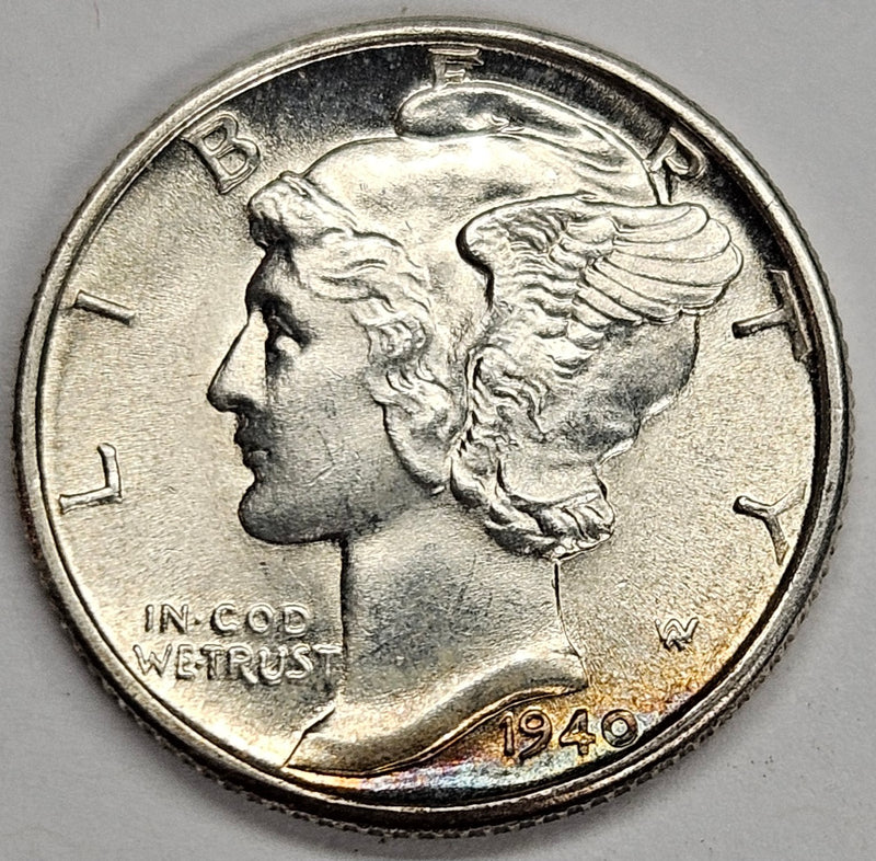 1940-D Mercury Dime . . . . Gem BU Full Bands