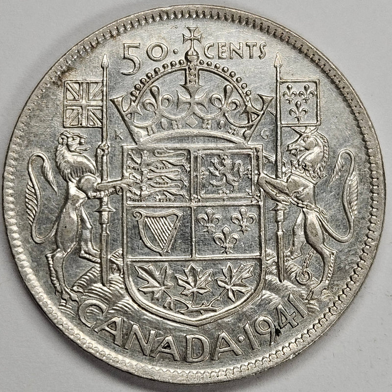 1941 Canadian Half . . . . Choice About Uncirculated