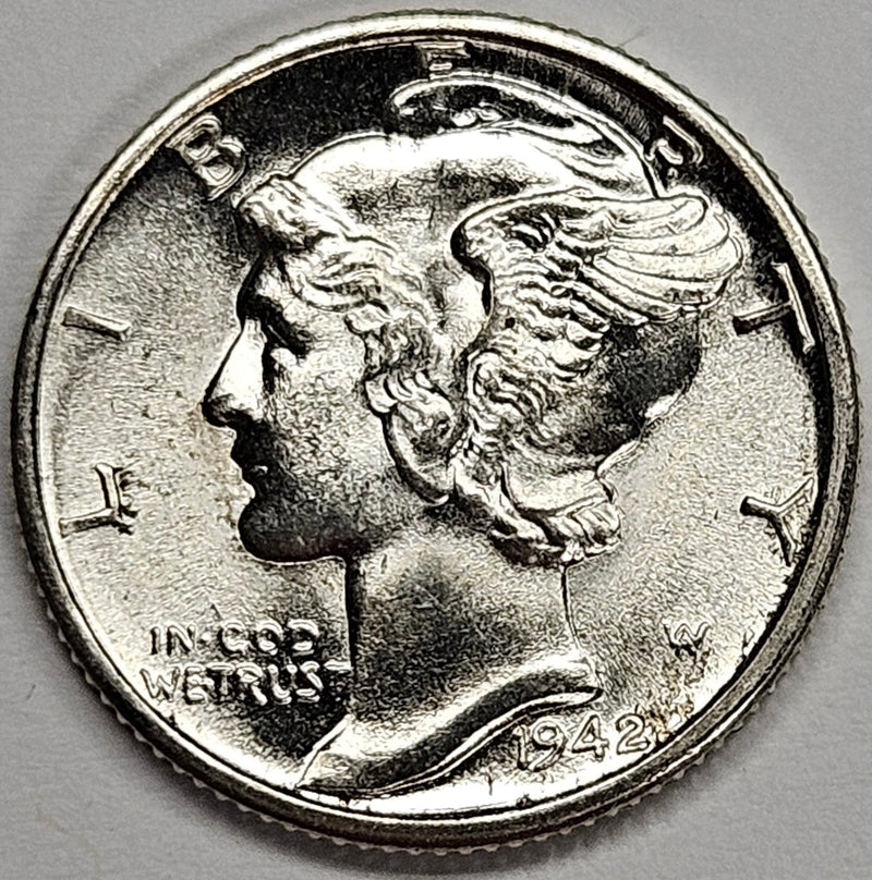 1942-D Mercury Dime . . . . Choice Brilliant Uncirculated