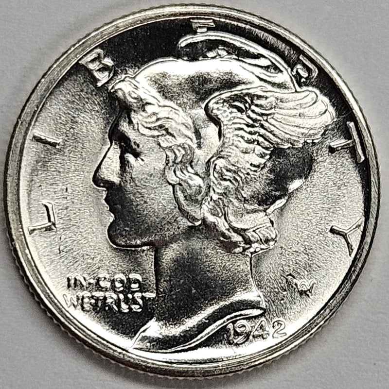 1942-D Mercury Dime . . . . Gem BU Full Bands