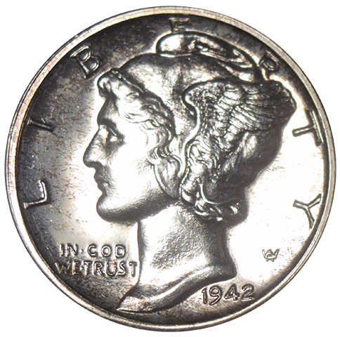 1942 Mercury Dime Gem Brilliant Proof