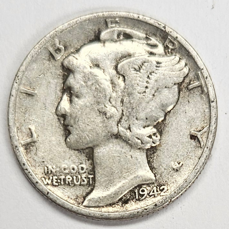 1942 Mercury Dime Very Good