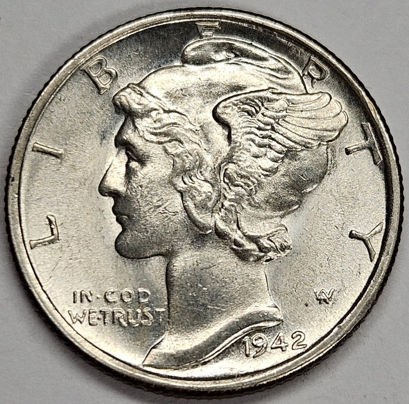 1942-S Mercury Dime . . . . Choice BU Full Bands