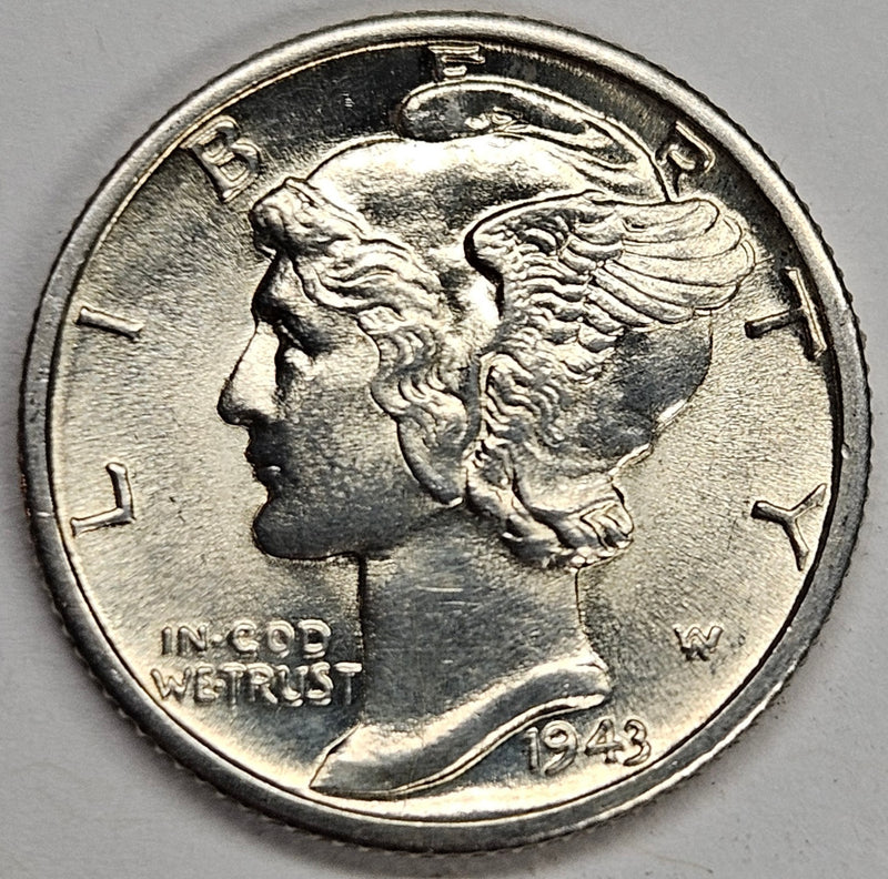 1943-D Mercury Dime . . . . Gem BU Full Bands