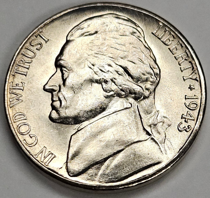 1943-S Silver Jefferson Nickel Choice Brilliant Uncirculated