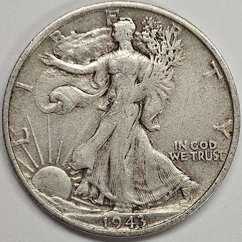 1943-S Walking Liberty Half . . . . Very Good