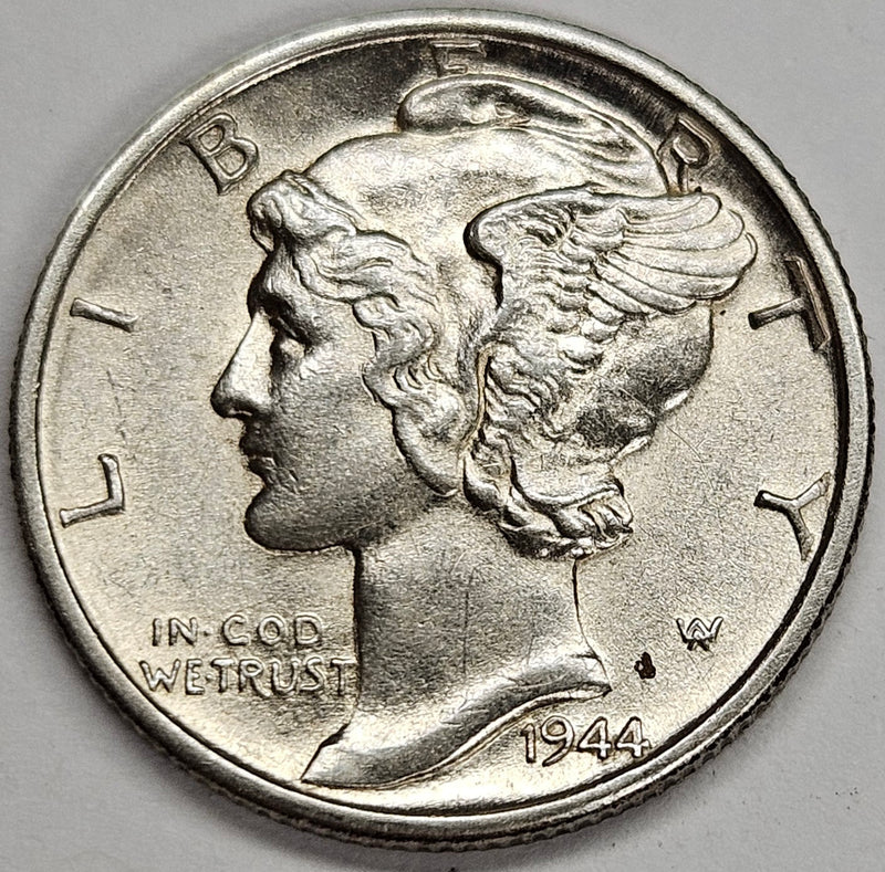 1944-D Mercury Dime . . . . Choice BU Full Bands