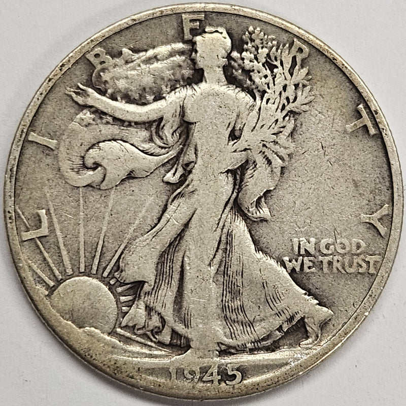 1945 Walking Liberty Half . . . . Very Good