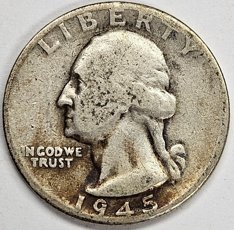 1945-D Washington Quarter . . . . Very Good