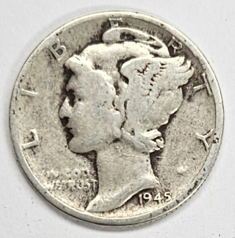 1945-D Mercury Dime Very Good