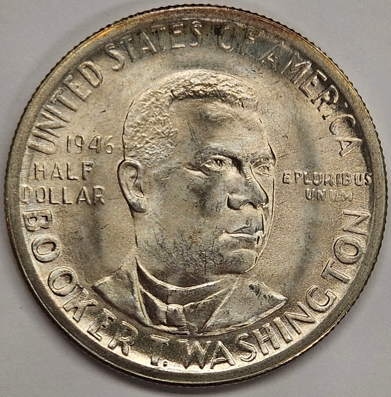 Booker T. Washington Half 1946-D . . . . Gem Brilliant Uncirculated