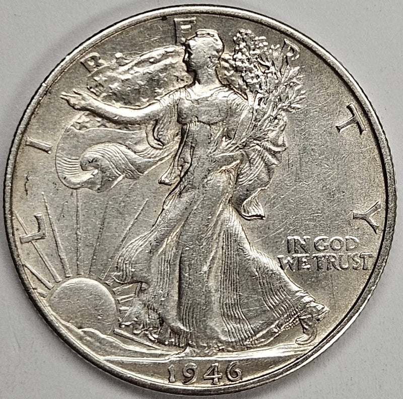 1946-S Walking Liberty Half . . . . Choice About Uncirculated