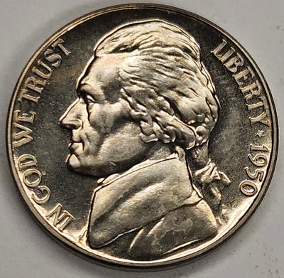 1950 Jefferson Nickel Gem Brilliant Proof