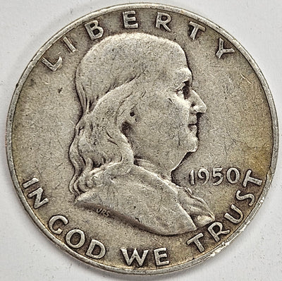 1950-D Franklin Half Very Good