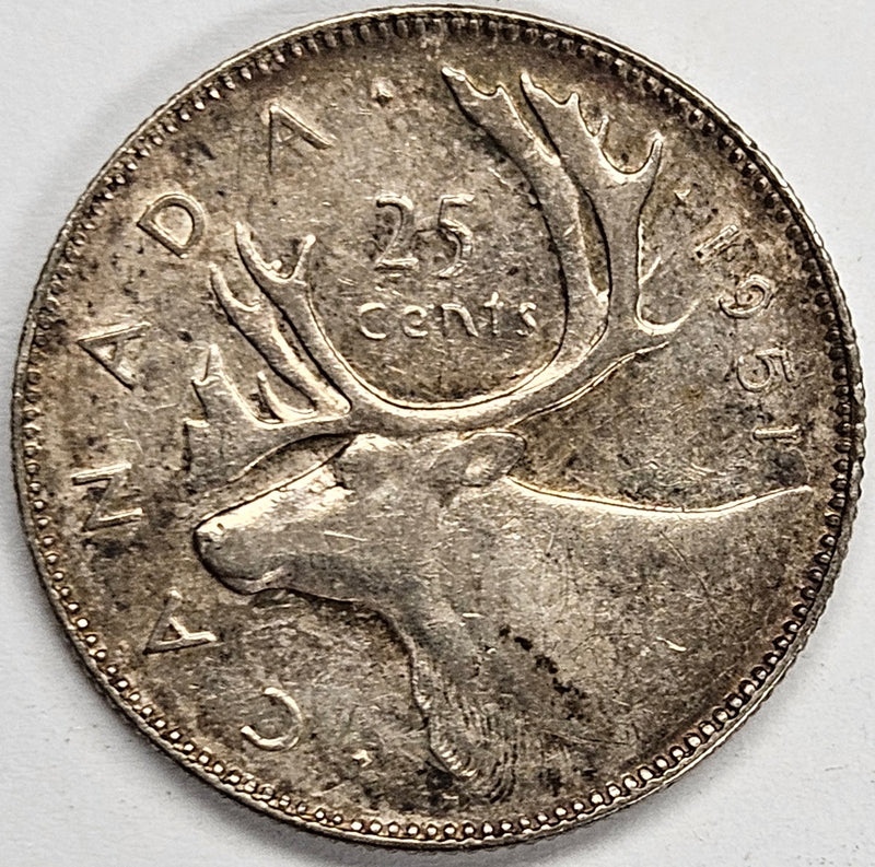 1951 Canadian Quarter . . . . VF/XF