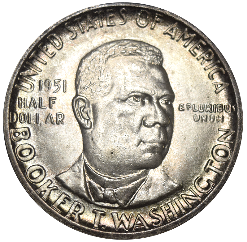 Booker T. Washington Half 1951 . . . . Choice Uncirculated Toned