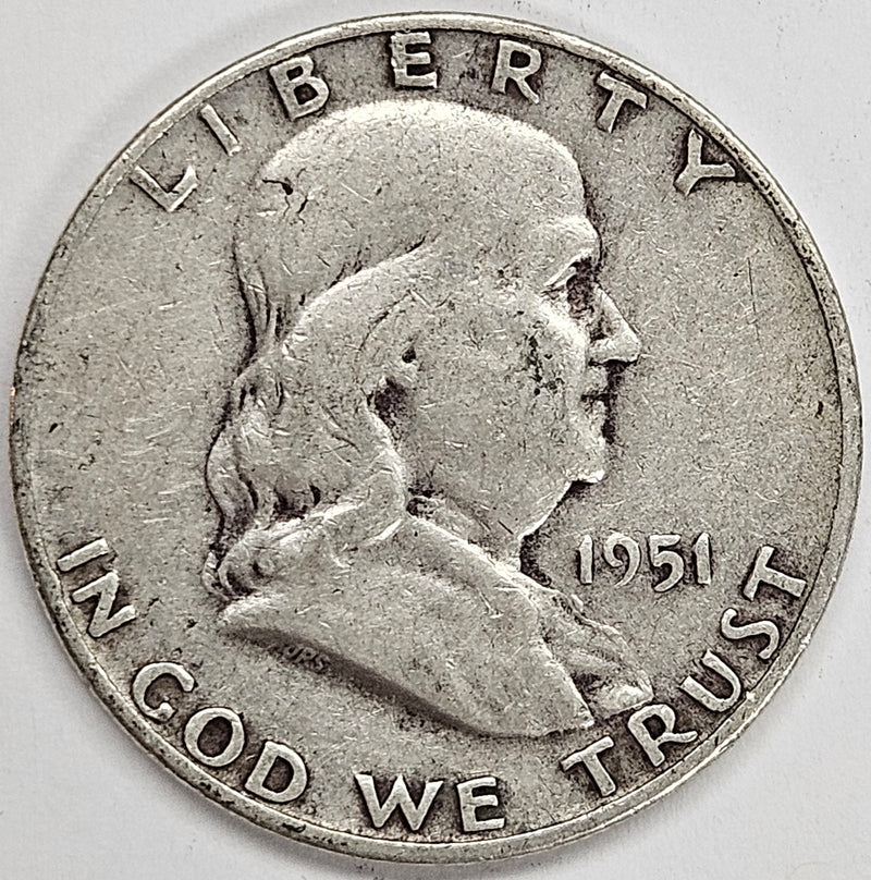 1951-D Franklin Half Very Good