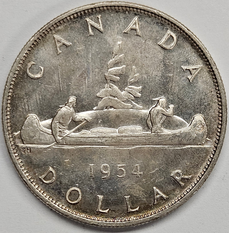 1954 Canadian Silver Dollar . . . . Choice Brilliant Uncirculated