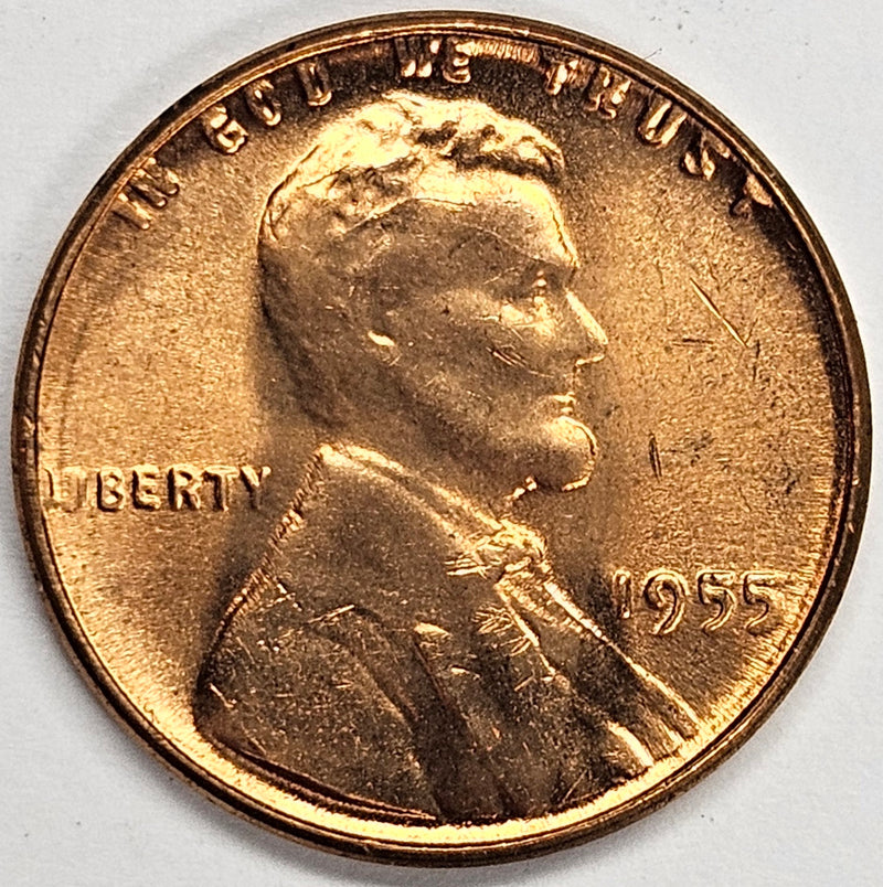 1955 Poor Man Lincoln Cent . . . . Gem BU Red