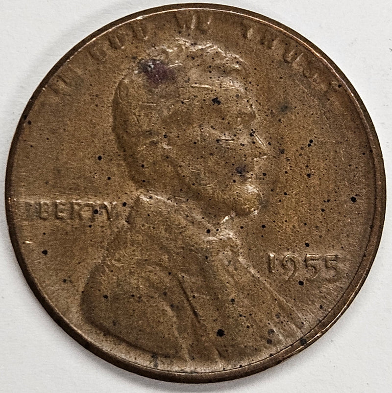 1955 Poor Man Lincoln Cent . . . . Select Uncirculated Brown