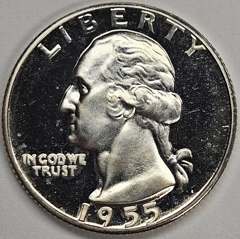 1955 Washington Quarter . . . . Superb Brilliant Proof Deep Cameo