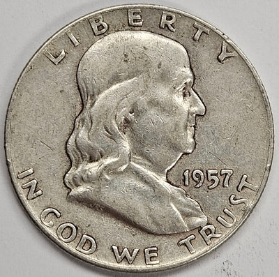 1957-D Franklin Half Very Good