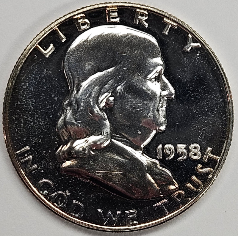 1958 Franklin Half . . . . Superb Brilliant Proof Color!