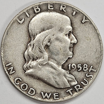 1958-D Franklin Half Very Good