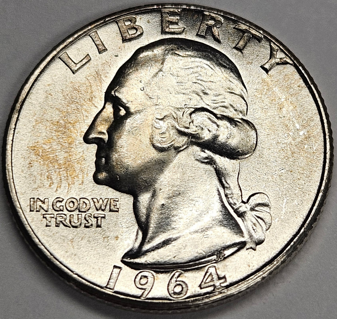 1964 Washington Quarter Gem Brilliant Uncirculated – Mount Vernon Coin