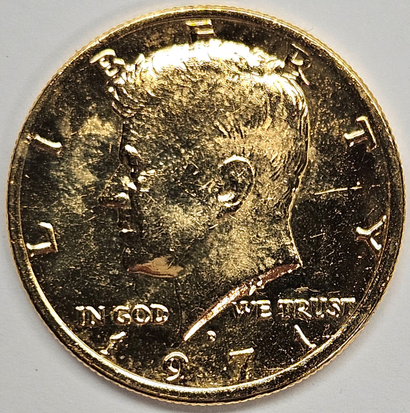 1971 Kennedy Half . . . . BU gold-plated