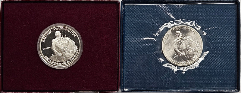 1982-D and 1982-S George Washington Commemorative Silver Half Pair . . . . Gem BU and Gem Proof