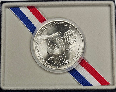 1983-S LA Olympic Discus Thrower Silver Dollar Gem Brilliant Proof