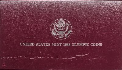 1988-S Seoul Olympiad Silver Dollar . . . . Gem Brilliant Proof in original U.S. Mint Box