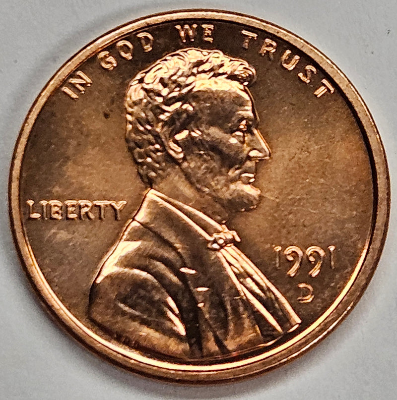 1991-D Lincoln Cent Brilliant Uncirculated