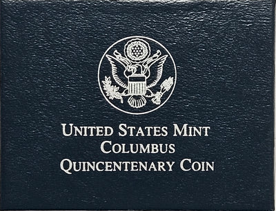 1992-D Columbus Quincentenary Silver Dollar . . . . Gem BU in original U.S. Mint Capsule