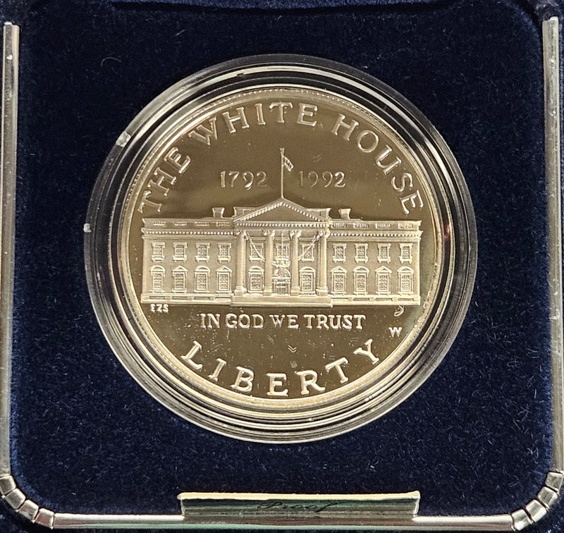 1992-W White House 200th Anniversary Silver Dollar . . . . Gem Brilliant Proof in original U.S. Mint Box