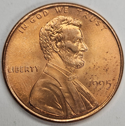 1995 Doubled Die Lincoln Cent Superb BU Red