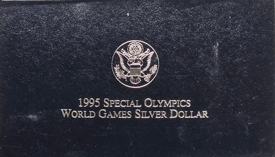 1995-P Special Olympics World Games Silver Dollar . . . . Gem Brilliant Proof in original U.S. Mint Box