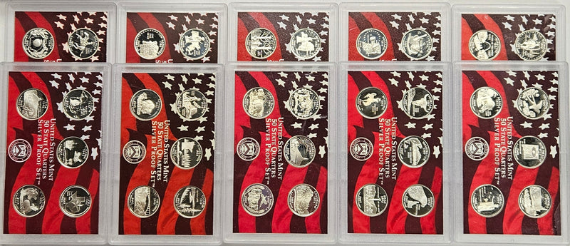 1999-2008 Silver Proof Statehood Quarters . . . . All 50 Silver Proof coins