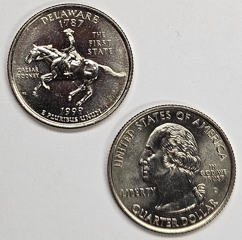 1999-P and D Pair Delaware State Quarters Choice BU