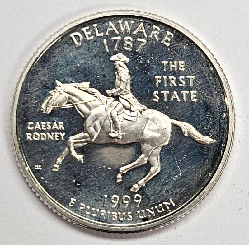 1999-S Delaware State Quarter Superb Brilliant Proof Silver