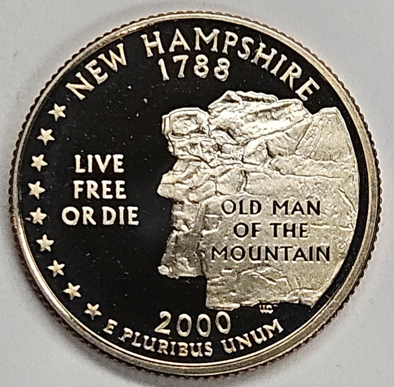 2000-S New Hampshire State Quarter Superb Brilliant Proof