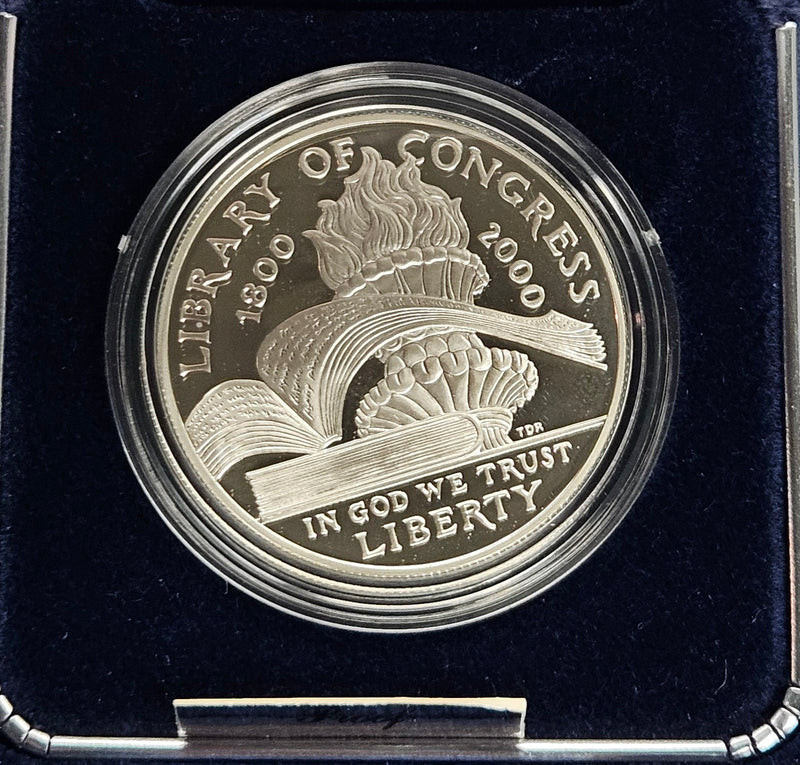 2000-P Library of Congress Bicentennial Silver Dollar . . . . Gem Brilliant Proof in original U.S. Mint Box