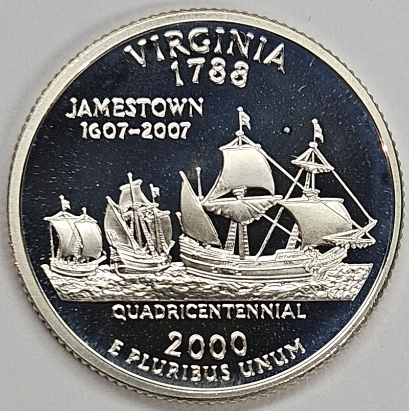 2000-S Virginia State Quarter Superb Brilliant Proof Silver