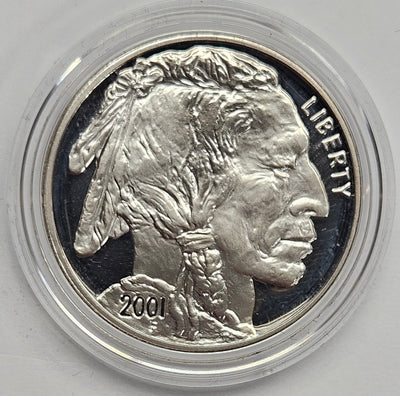 2001-P American Buffalo Silver Dollar . . . . Gem Brilliant Proof in original U.S. Mint Box