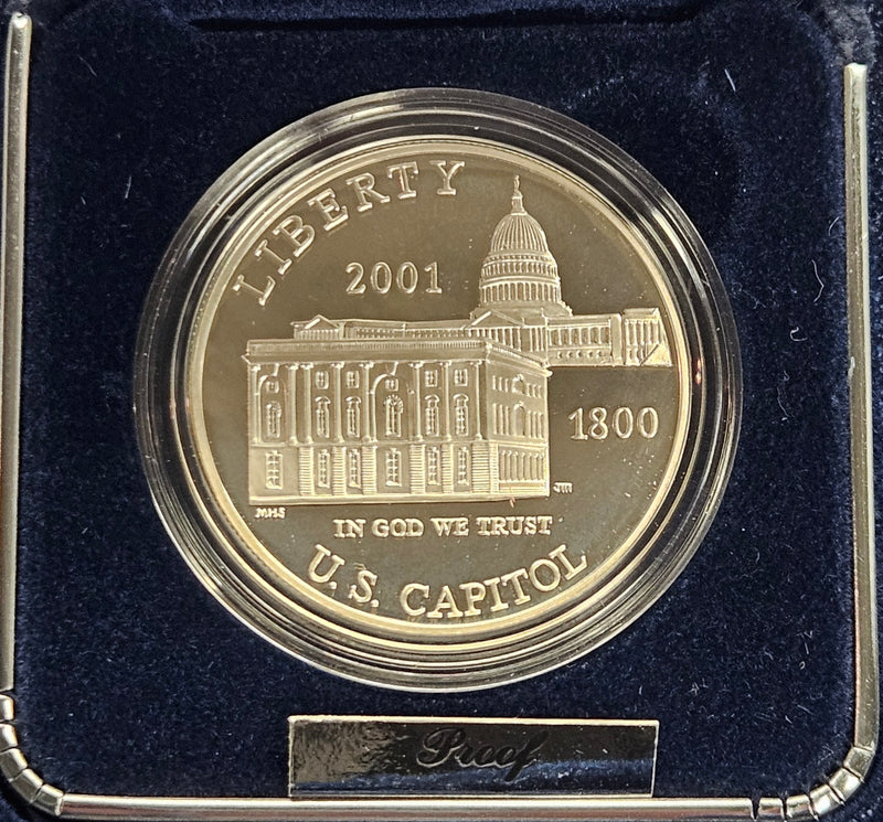 2001-P U.S. Capitol Visitors Center Silver Dollar . . . . Gem Brilliant Proof in original U.S. Mint Box